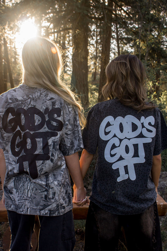 Vintage Grey Wood Camo Gods Got It