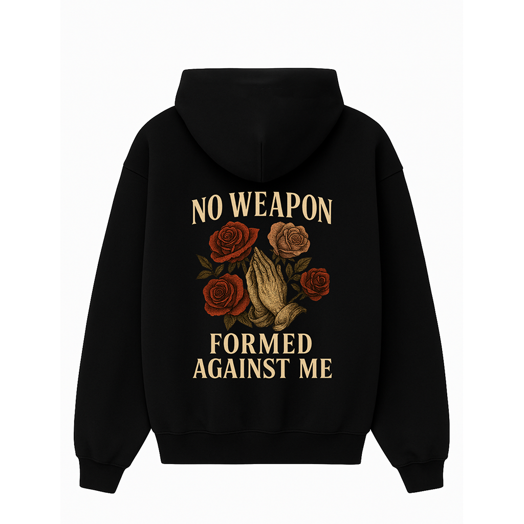 No Weapon Formed Against Me Black Hodie