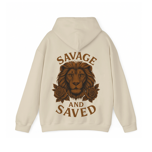 Savage & Saved Tan Hoodie
