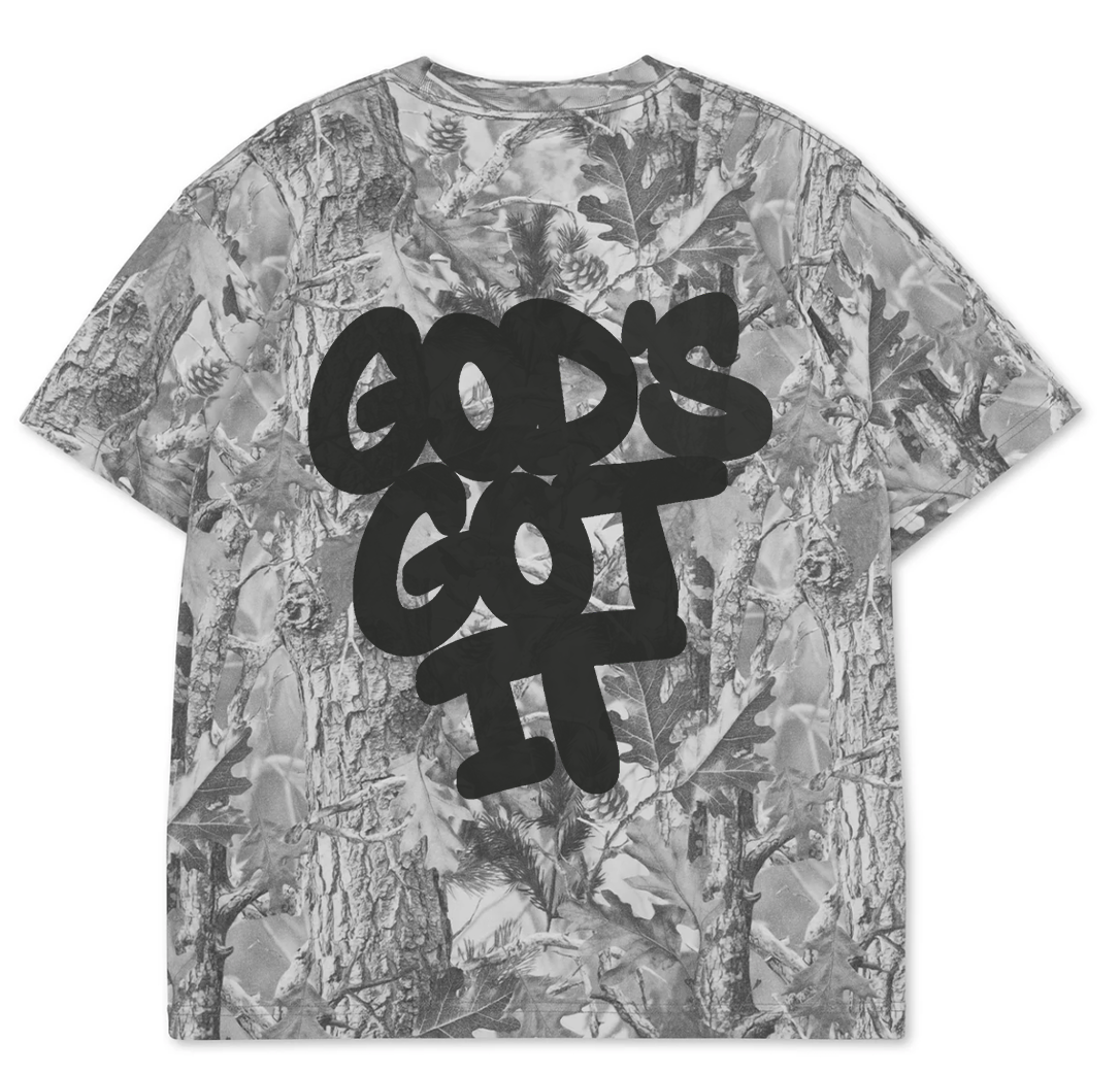 Vintage Grey Wood Camo Gods Got It