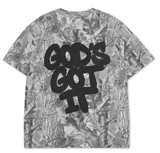 Vintage Grey Wood Camo Gods Got It