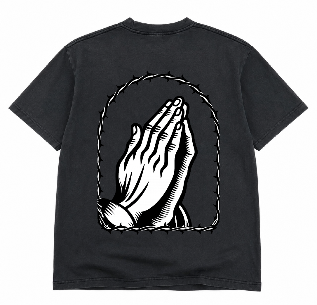Vintage Black Prayer Hands