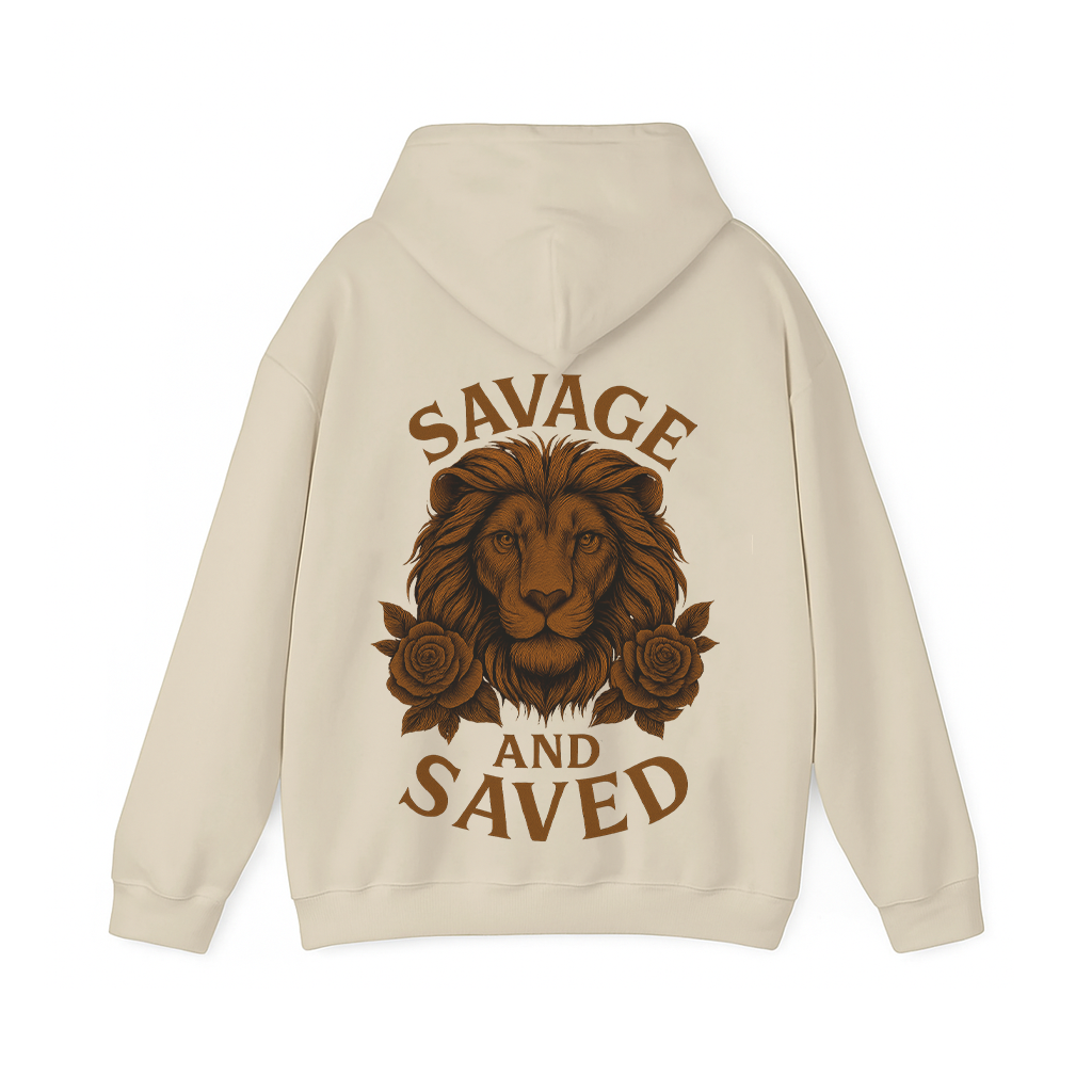 Savage & Saved Tan Hoodie